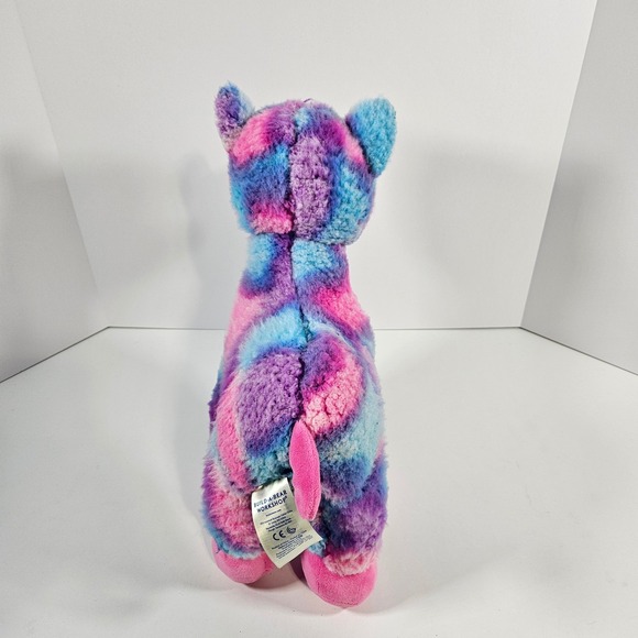 Build A Bear Workshop Tie Dye Llama Plush Pink Blue Purple Alpaca Stuffed Animal - Picture 4 of 11